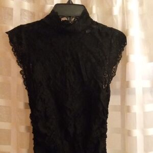 Twenty Black Sleeveless Sheath Dress Mock Neck